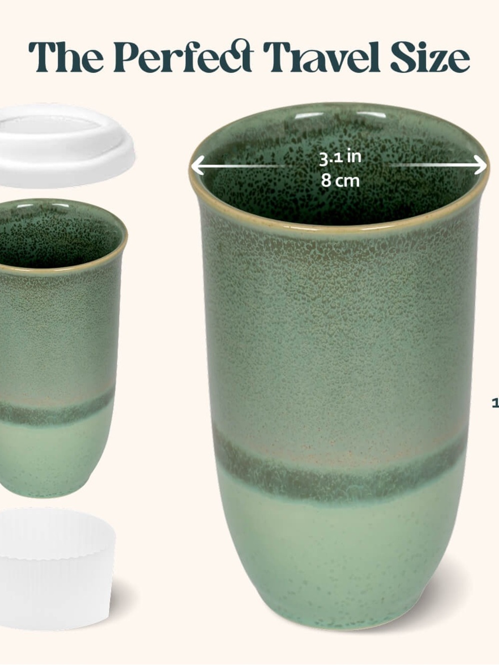 Nova Ceramics Emerald Travel Cup 16oz - Picture 4 of 4
